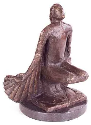 THUS DAEDALUS FLEW by Niall O'Neill, bronze sculpture on a polished black limestone plinth, offered Mar 2001