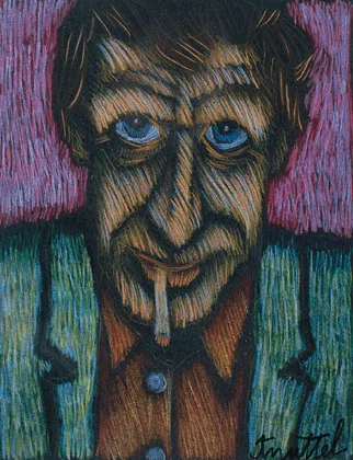 Graham Knuttel, SELF PORTRAIT SELF PORTRAIT, coloured pencil