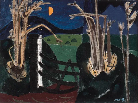 Norah McGuinness, THE BLACK GATE, oil on canvas