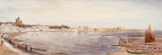 DONAGHADEE, COUNTY DOWN by Joseph William Carey, pencil and watercolour, offered Oct 2000