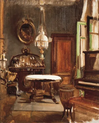 FRENCH INTERIOR by William Crampton Gore, oil on canvas, sold Oct 2000