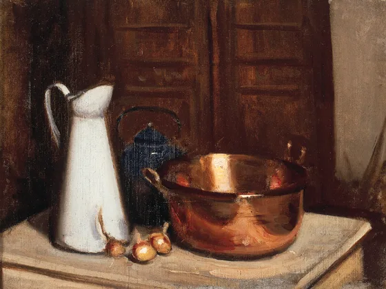STILL LIFE by William Crampton Gore, oil on canvas, sold Oct 2000