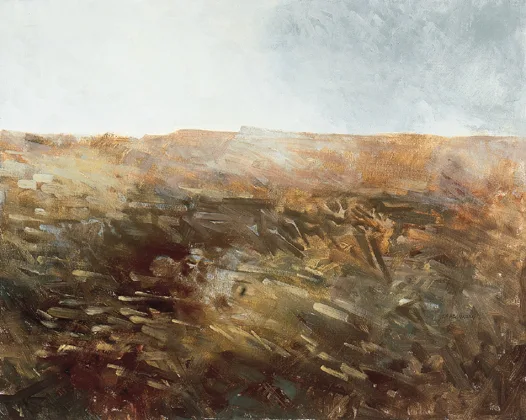 THE MOSS by Terence P. Flanagan, oil on canvas, sold Oct 2000