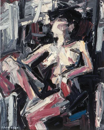 SEATED NUDE by Colin Davidson, oil on canvas, sold Oct 2000
