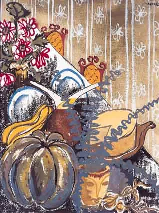 Phyllis Hayward, STILL LIFE WITH VEGETABLES, watercolour