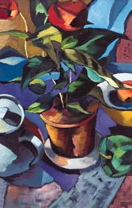 Aidan Gaffney, FLOWER POT, oil on canvas