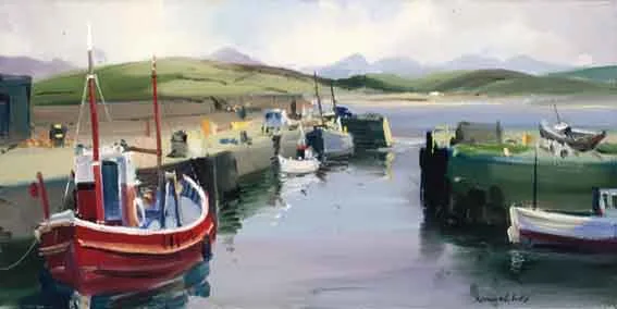 CLEGGAN, CONNEMARA by Kenneth Webb, oil on canvas, sold May 2002