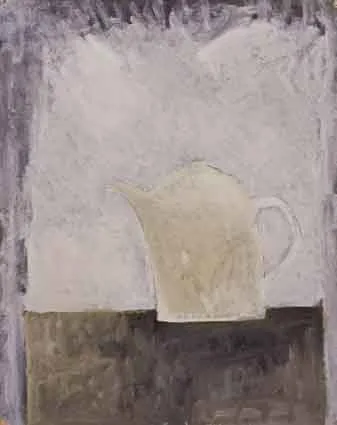 Charles Brady, WHITE COFFEE POT, oil on paper