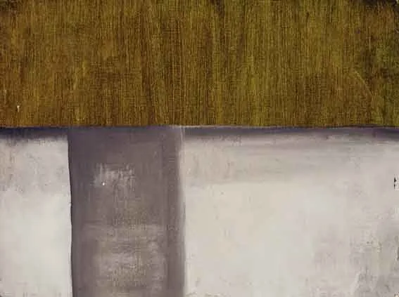 THATCHED COTTAGE by Charles Brady, oil on paper, sold May 2002