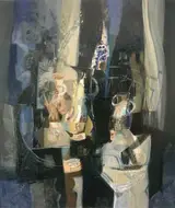 George Campbell, STILL LIFE WITH SPANISH AND ARAB POTS