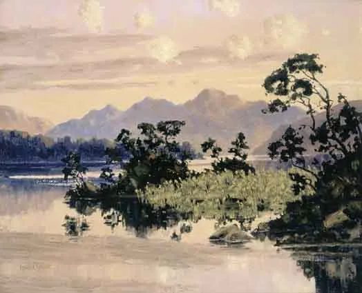 GOLDEN EVENING by Mabel Young, oil on canvas, sold May 2002