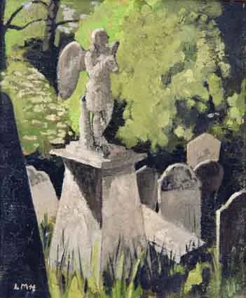 HEADSTONES by Letitia Marion Hamilton, oil on canvas laid on board, offered May 2002