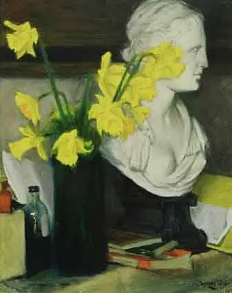 Thomas Ryan, DAFFODILS, oil on canvas