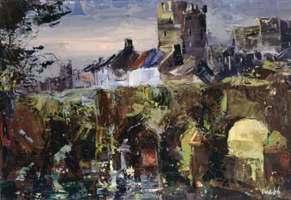MACROOM CASTLE by Kenneth Webb, oil on board, sold May 2002