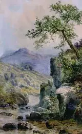 John Faulkner, RIVER AND MOUNTAIN LANDSCAPE
