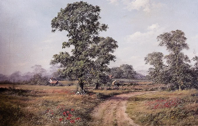 Caesar Smith, HARVESTERS, oil on canvas