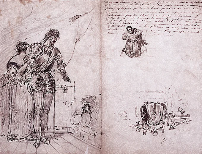 SKETCHES by Samuel Skillen, pen and ink, offered Jun 2000