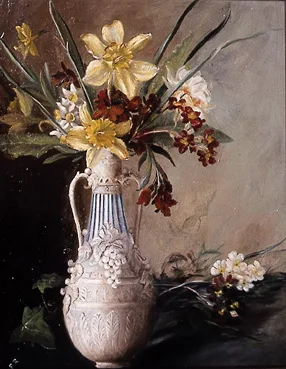 Emilie Roache, FLOWERS IN AN VASE, oil on canvas