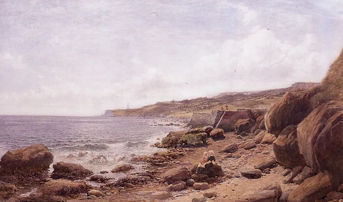 ST. CATHERINES'S POINT by Samuel McCloy, pencil and watercolour, offered Jun 2000