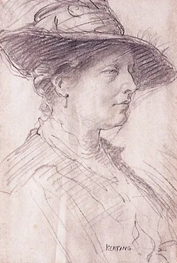MRS C. L. by Seán Keating, pencil, offered Jun 2000