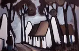 Markey Robinson, VILLAGE WITH TALL TREES
