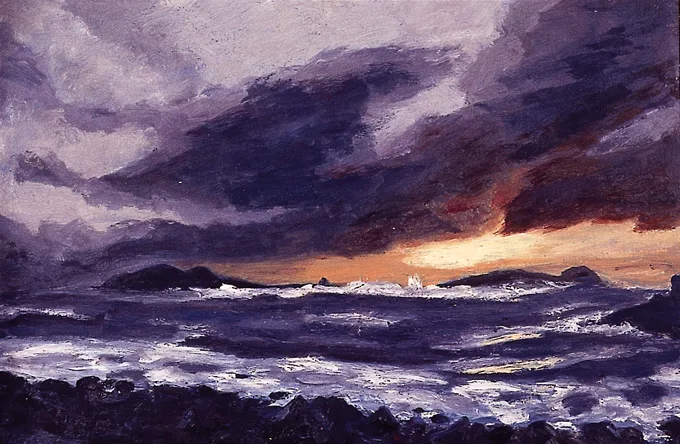 Pat Langan, BLASKETS AT EVENING, oil on canvas