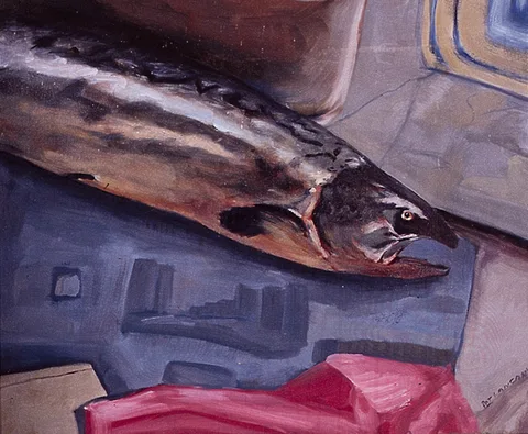 Pat Langan, FISH STUDY II, oil on canvas
