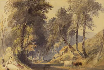 Henry O'Neill, COUNTRY LANE, watercolour