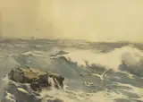 Helen O'Hara, SEAGULLS OVER STORMY SEA