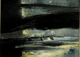 DAY INTO NIGHT by Daniel O'Neill, oil on canvas, offered Mar 2000