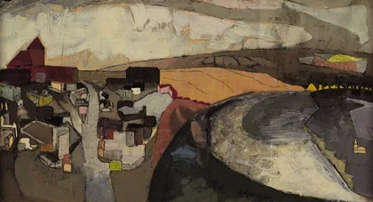 TOLEDO by Patrick Pye, gouache on board, sold Mar 2000