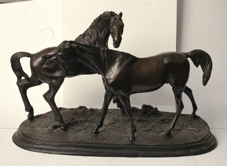 HORSES by Pierre-Jules Mêne, bronze, offered Mar 2000