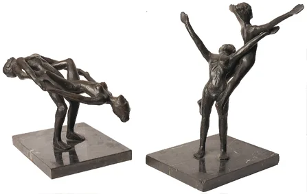 George Stephen Walsh, THE DANCERS and THE DANCERS II [A PAIR], bronze