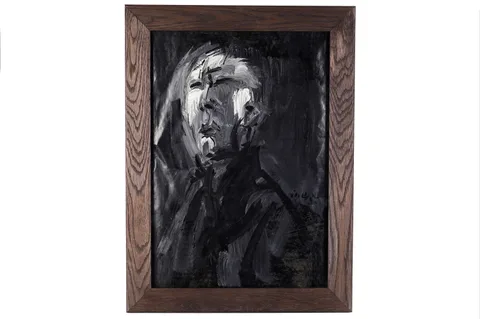 Antoni Sulek, Untitled Portrait, oil on paper