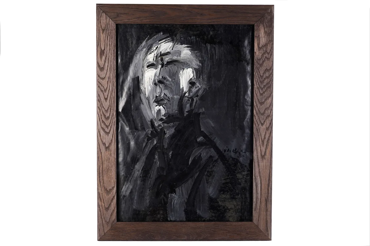 Antoni Sulek, Untitled Portrait, oil on paper