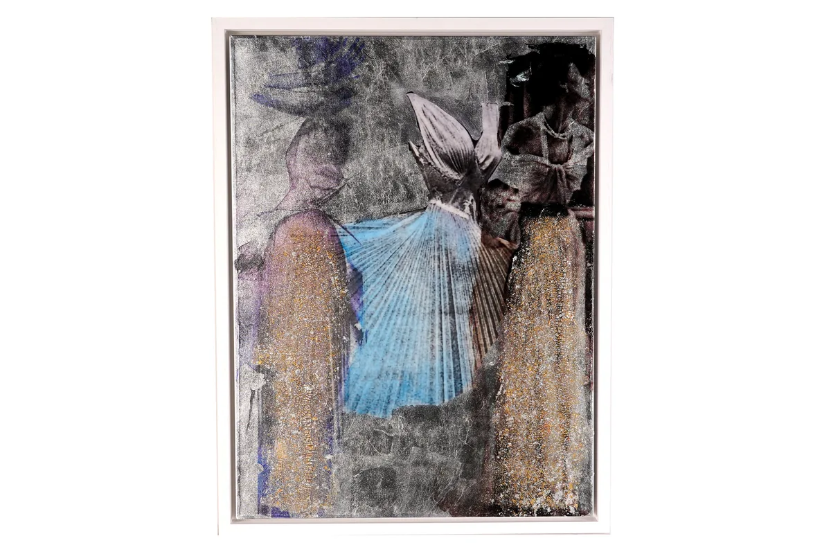 Pezham, Boudoir IV, mixed media on canvas