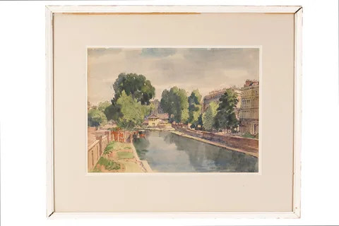 Norman Janes, The Regency Canal, London, watercolour