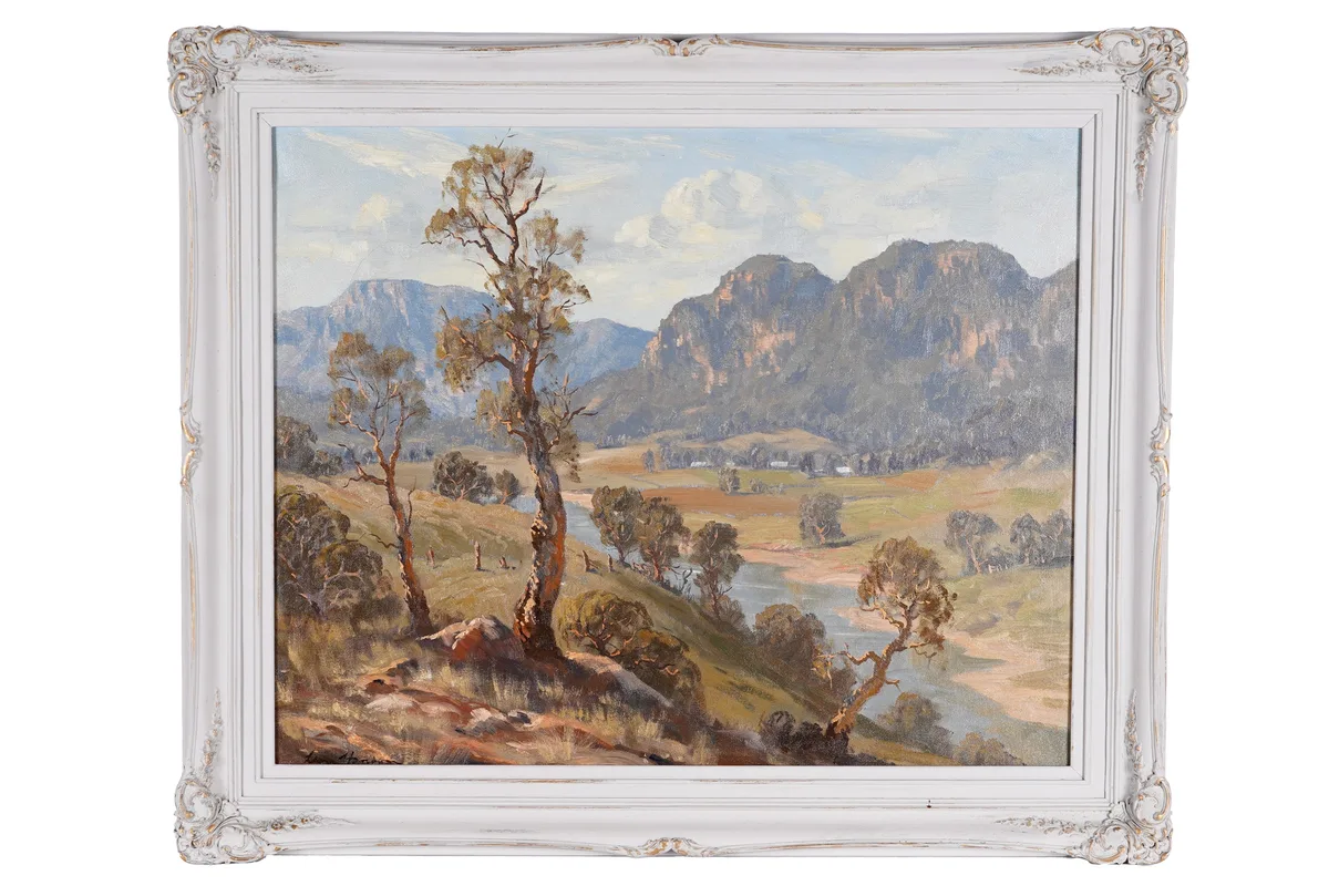 Australian School, A river landscape, oil on canvas