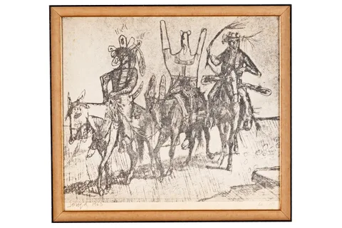 F. N. Souza, Untitled, offset lithograph