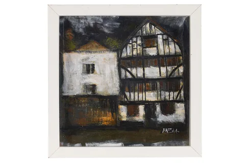British School, The Cooperidge Pub, oil on board