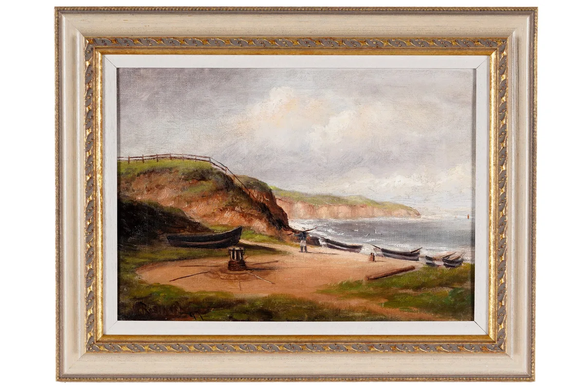 H.L. Robinson, The Berwick Harbour, Greenses, oil on canvas