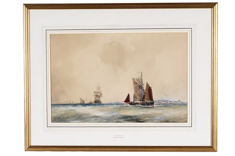 Frank Henry Mason, Off The Port, watercolour