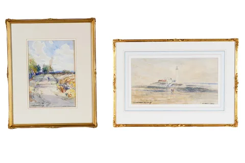 Victor Noble Rainbird, Two North East Views, watercolour
