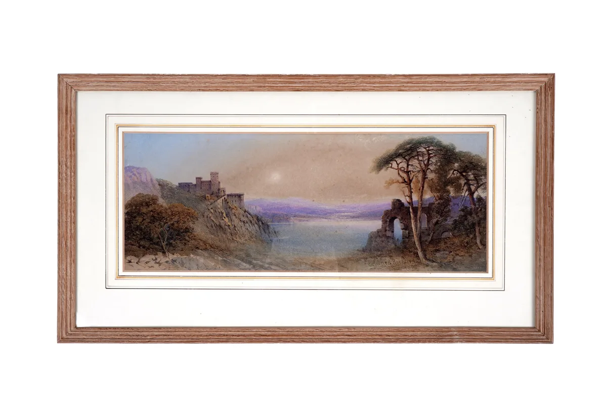 Edward M. Richardson, Continental landscape, watercolour on paper