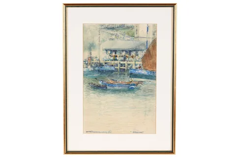 Victor Noble Rainbird, Reflections, watercolour