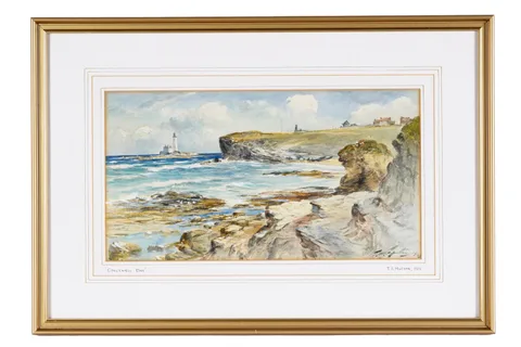 Thomas Swift Hutton, Collywell Bay, watercolour
