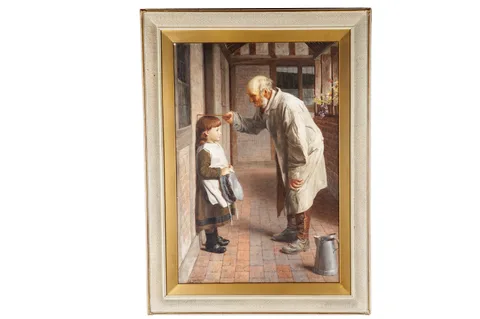 James Hayllar, Three Feet in her Boots, watercolour