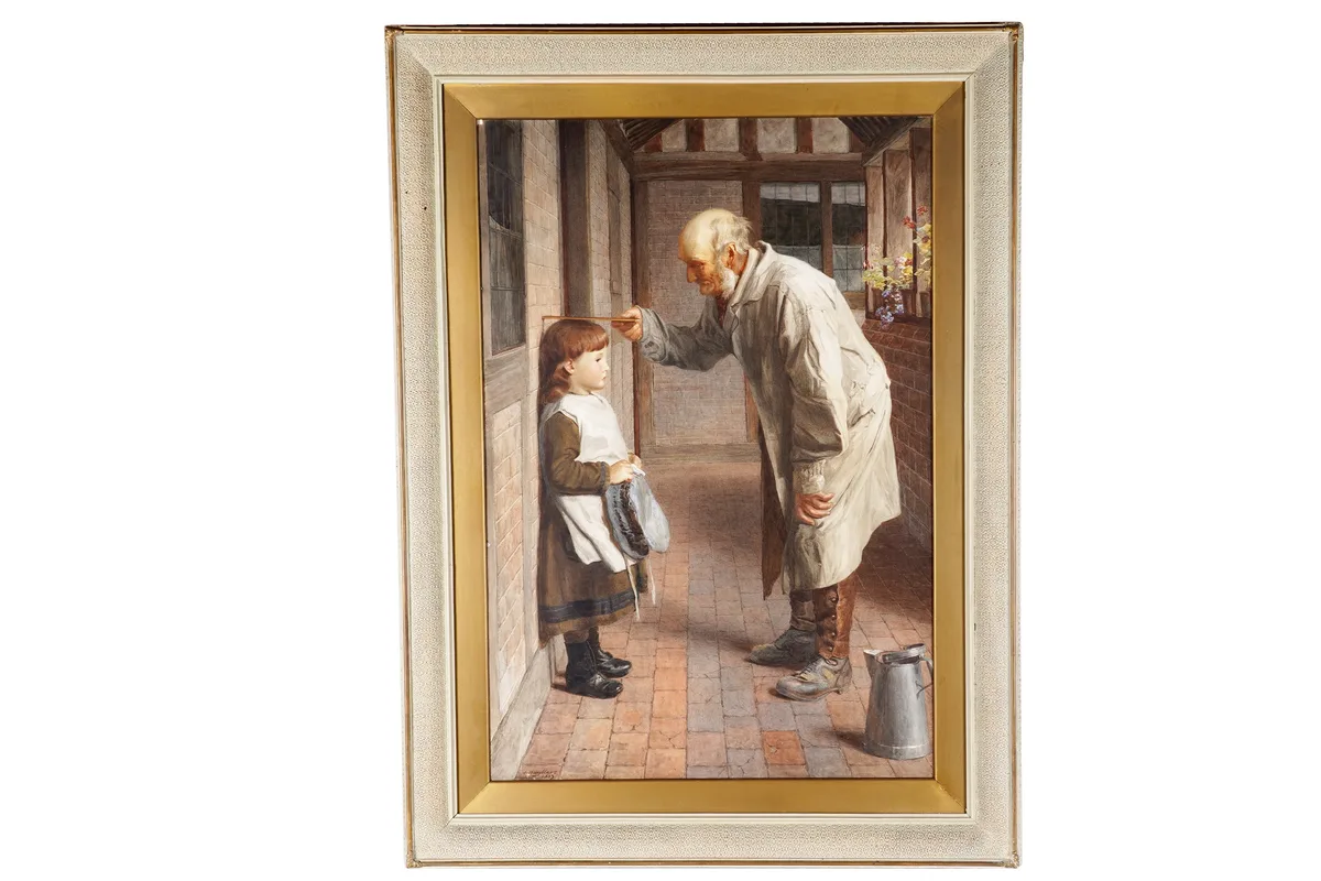 James Hayllar, Three Feet in her Boots, watercolour