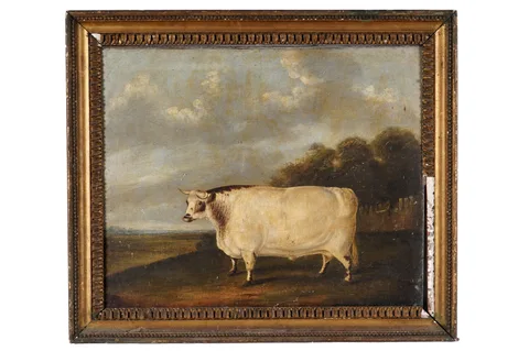 19th Century English School, The Prize Bull, oil on canvas