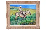 Malcolm Coward, Man on a mule tending to his crops